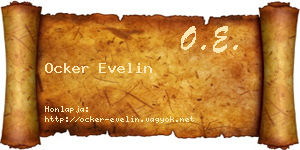 Ocker Evelin névjegykártya